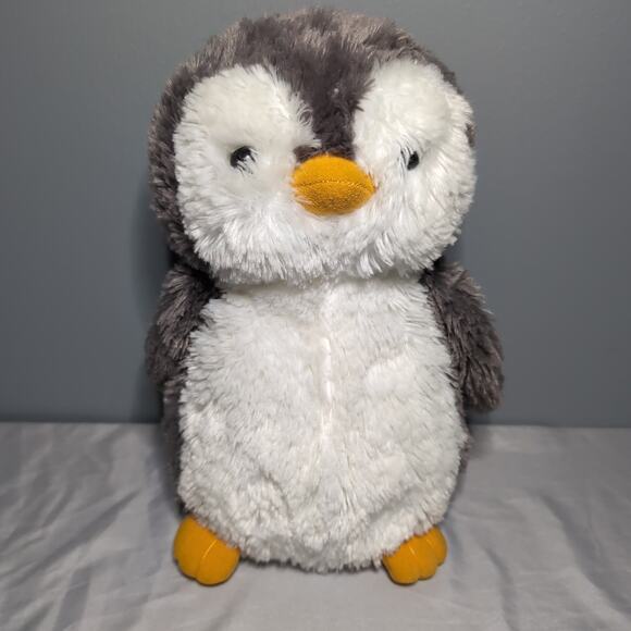Aurora Destination Nation Penguin Baby Plush Stuffed Animal Grey White Soft - Picture 3 of 12